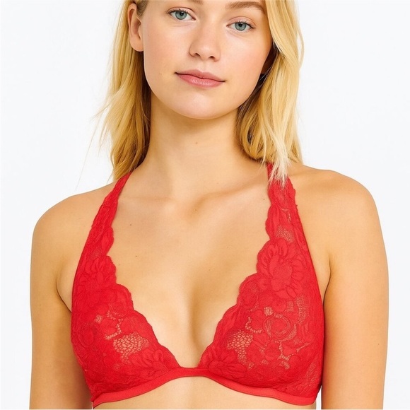 We Are Hah Other - We Are HAH 2Timer Lace Convertible
Adjustable Racerback Bra Siren Red 28-36D